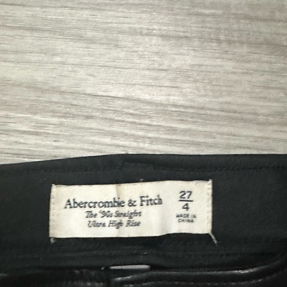 Abercrombie & Fitch Black Straight Leg Jeans Sz 27/4 ultra high rise - Picture 5 of 5